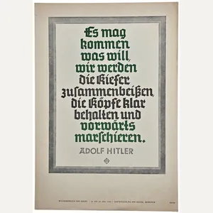 Original WW2 German Poster - NSDAP Wochenspruch folge 14 Juli, …