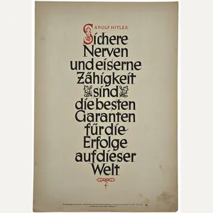 Original WW2 German Poster - NSDAP Wochenspruch folge 30, Adolf …