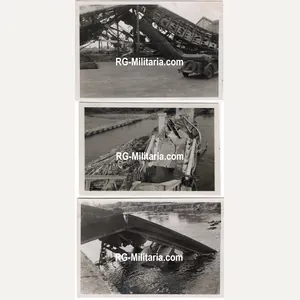 Original WW2 German Photo - Destroyed bridges near Meerssen, Limburg, …