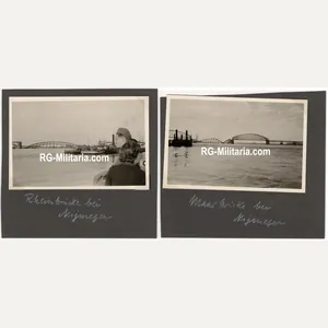 Original WW2 German Photo - German soldier at the destroyed …