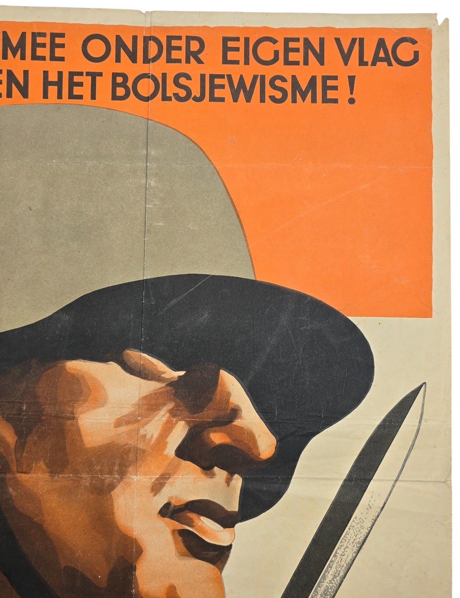 Original WW2 Dutch Waffen SS Poster - Strijd mee onder eigen vlag tegen het Bolsjewisme! Vrijwilligers Legioen Nederland (1941) — image 4