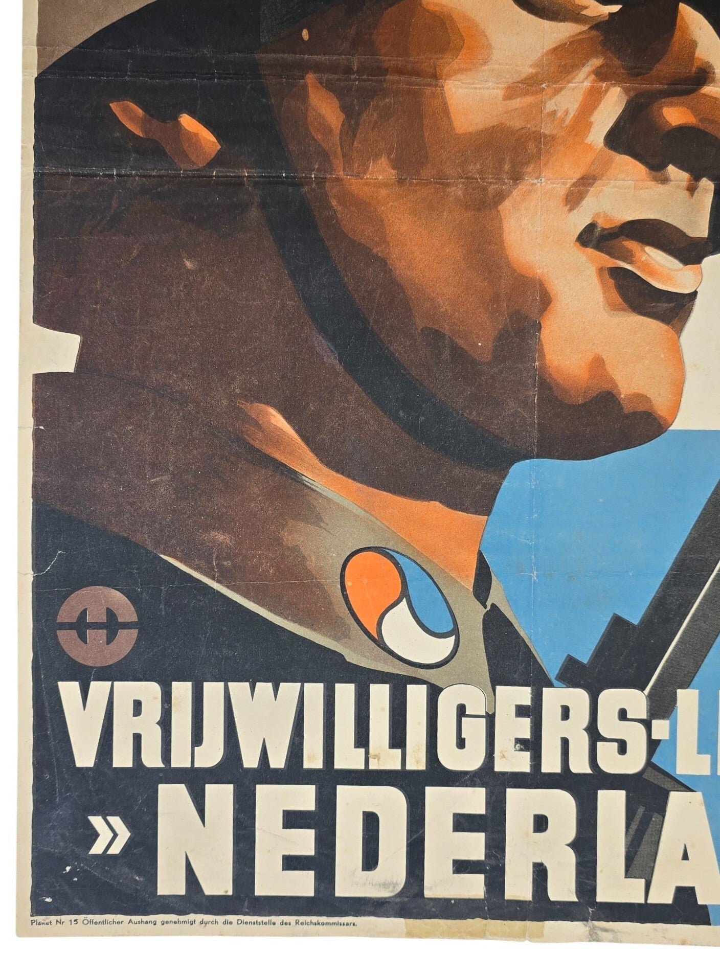 Original WW2 Dutch Waffen SS Poster - Strijd mee onder eigen vlag tegen het Bolsjewisme! Vrijwilligers Legioen Nederland (1941) — image 5