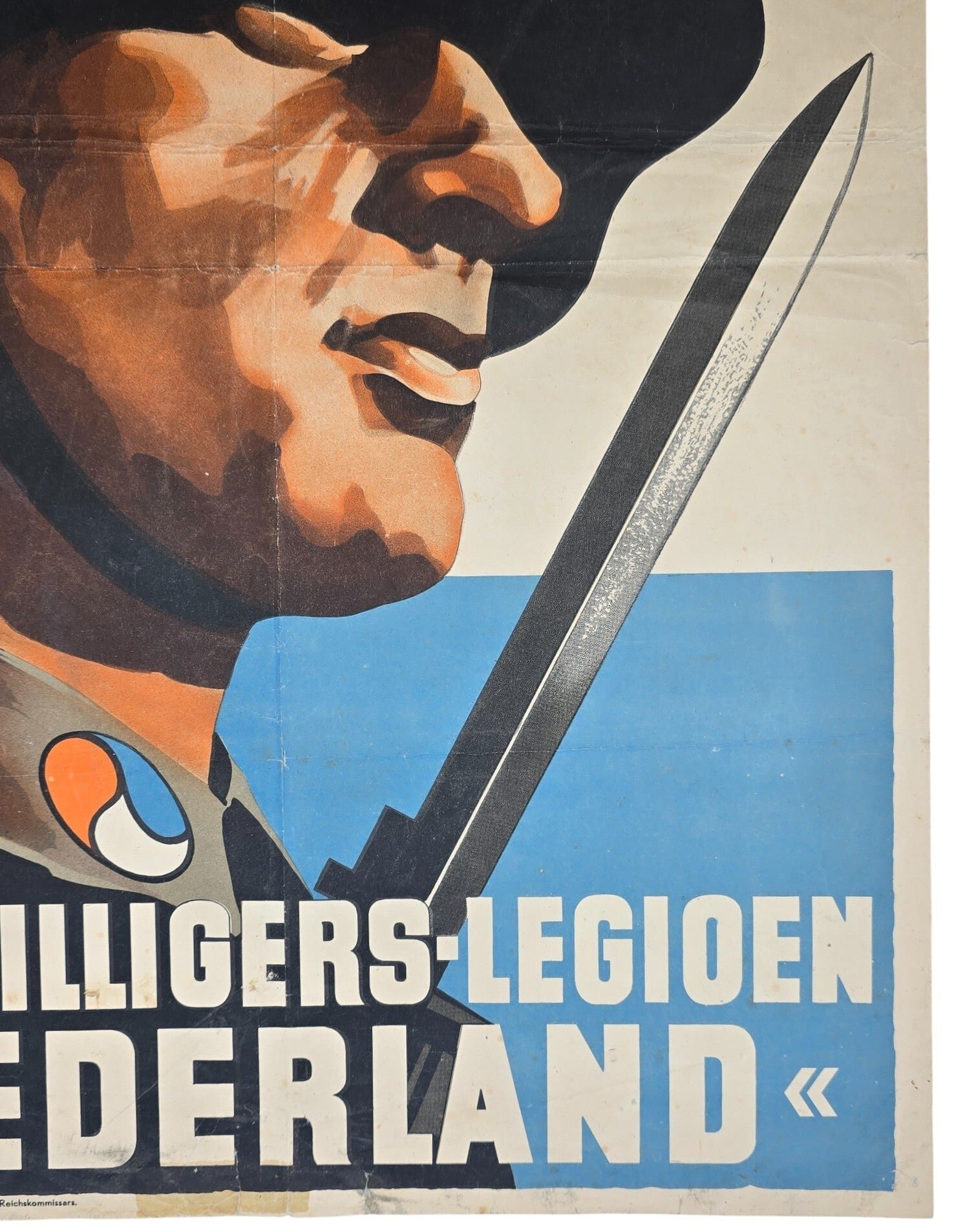Original WW2 Dutch Waffen SS Poster - Strijd mee onder eigen vlag tegen het Bolsjewisme! Vrijwilligers Legioen Nederland (1941) — image 6