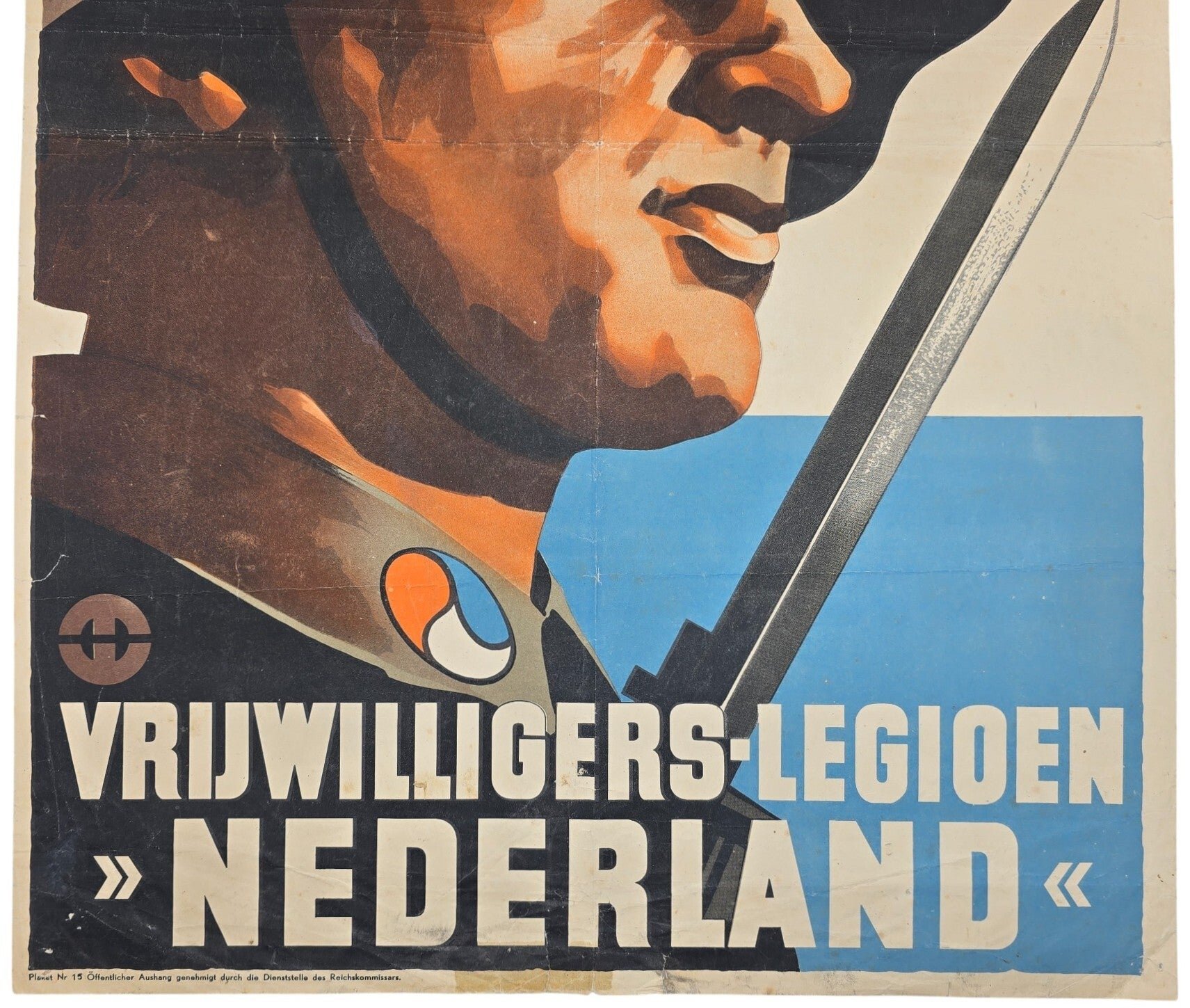 Original WW2 Dutch Waffen SS Poster - Strijd mee onder eigen vlag tegen het Bolsjewisme! Vrijwilligers Legioen Nederland (1941) — image 7