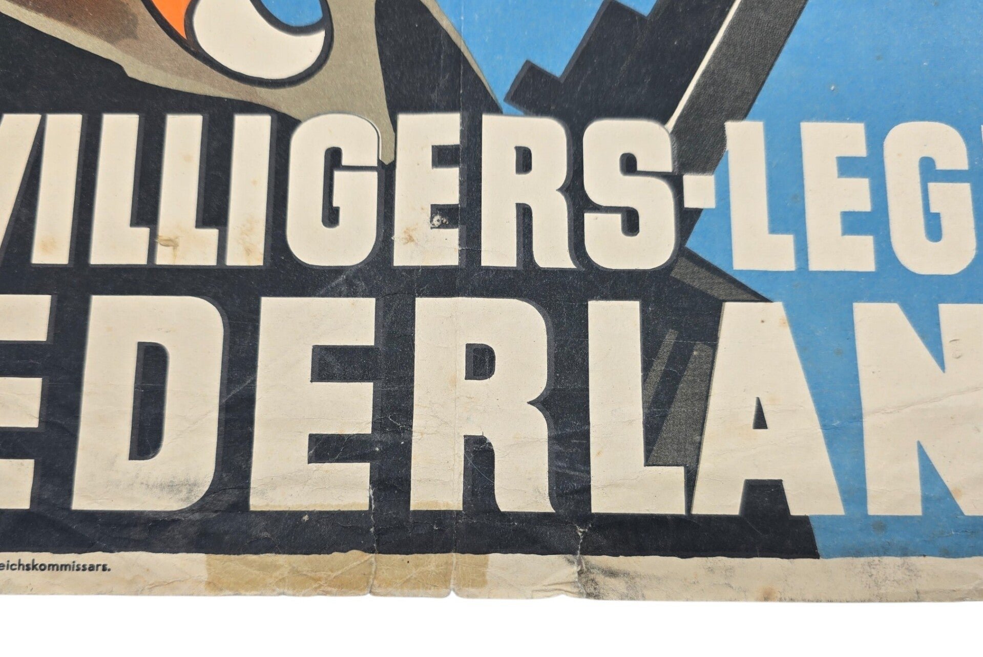 Original WW2 Dutch Waffen SS Poster - Strijd mee onder eigen vlag tegen het Bolsjewisme! Vrijwilligers Legioen Nederland (1941) — image 8