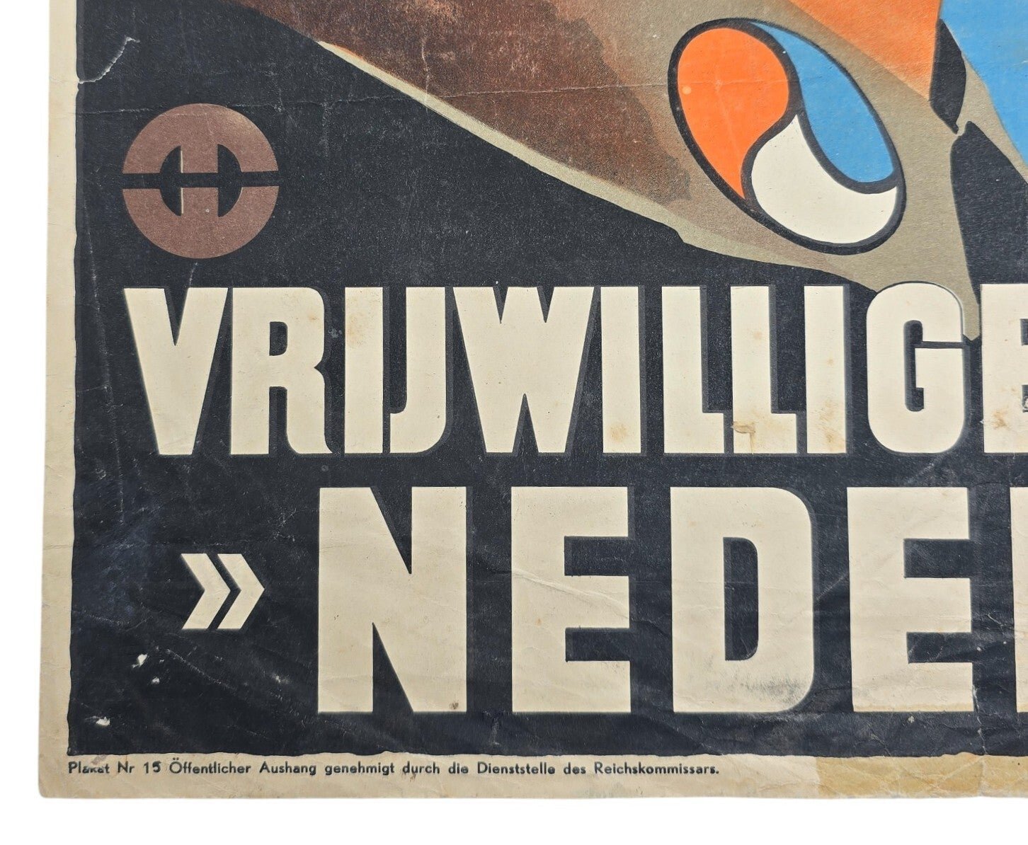 Original WW2 Dutch Waffen SS Poster - Strijd mee onder eigen vlag tegen het Bolsjewisme! Vrijwilligers Legioen Nederland (1941) — image 9