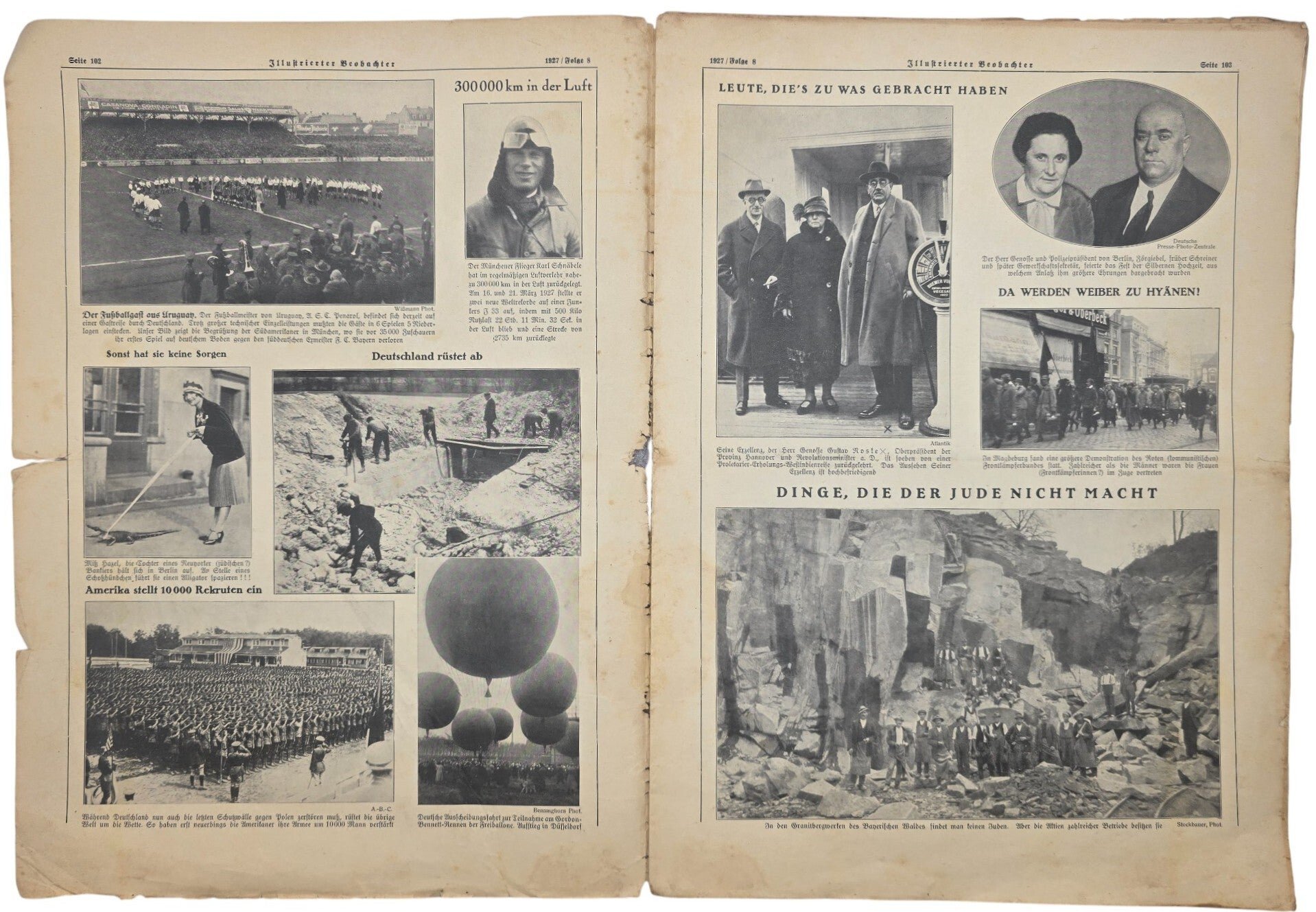 Original WW2 German NSDAP Newspaper - Illustrierter Beobachter 2nd year No. 8 (1927) — image 2