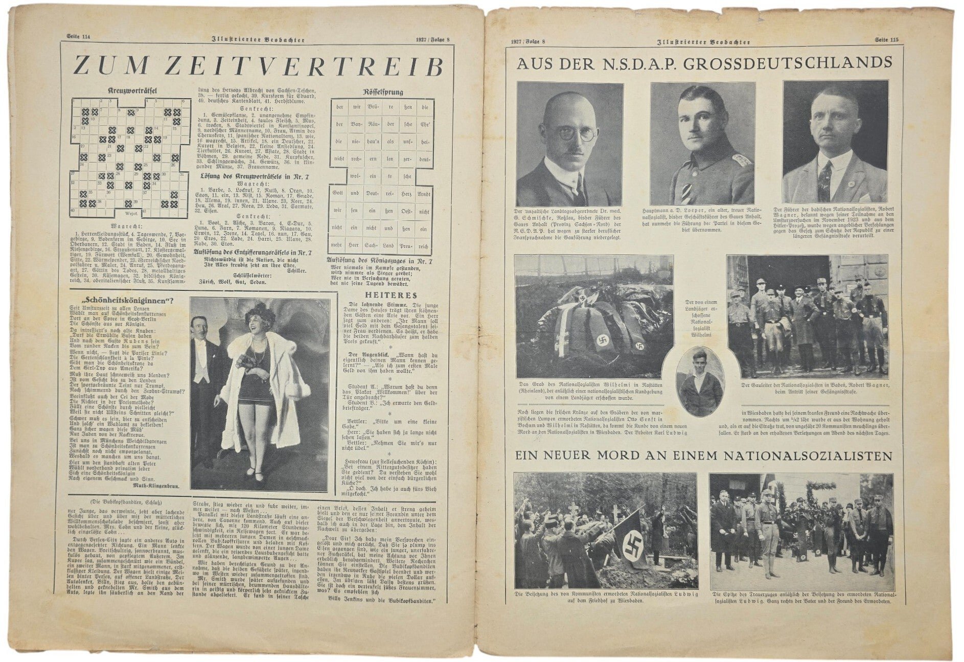 Original WW2 German NSDAP Newspaper - Illustrierter Beobachter 2nd year No. 8 (1927) — image 5