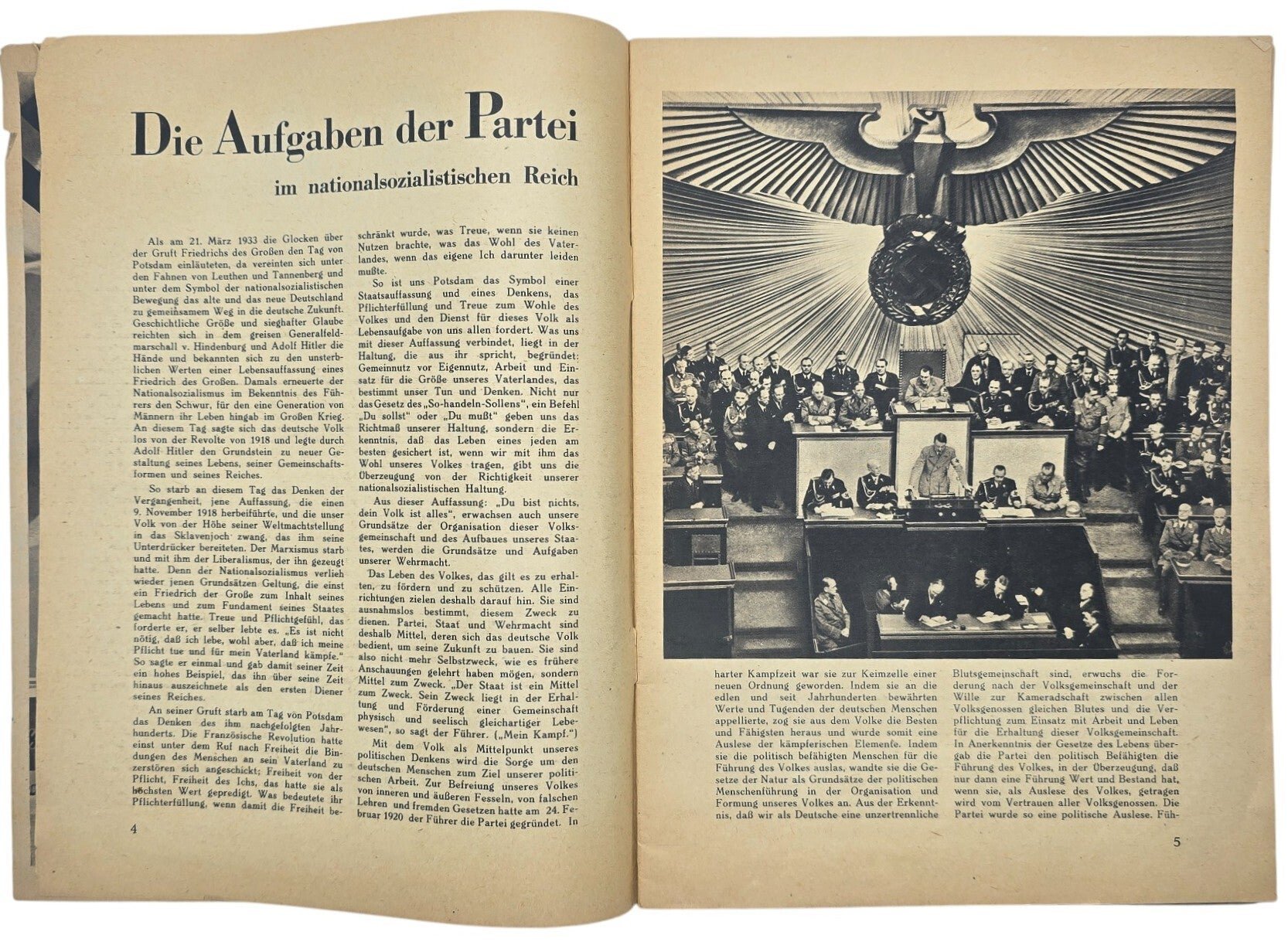 Original WW2 German NSDAP Brochure - Das Gesicht der Partei, Sonderdruck (1938) — image 4