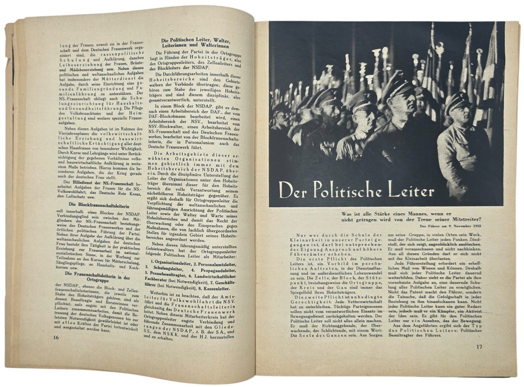 Original WW2 German NSDAP Brochure - Das Gesicht der Partei, Sonderdruck (1938) — image 6