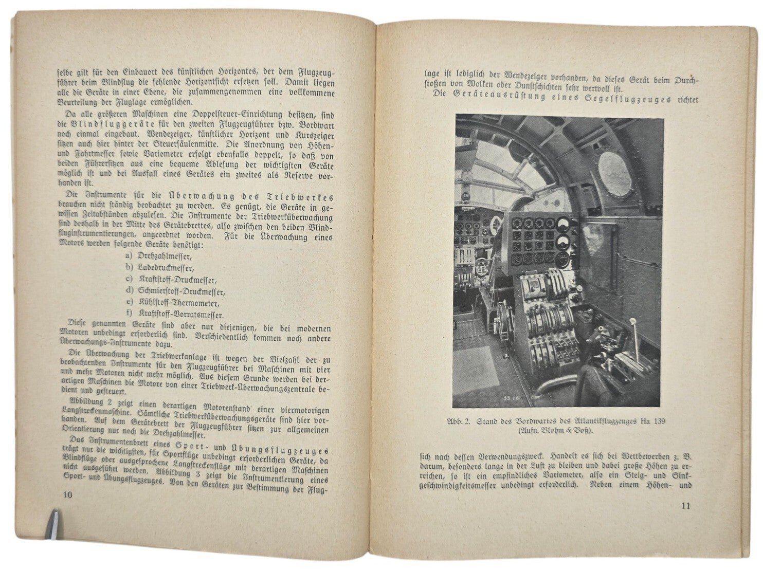 Original WW2 German Luftwaffe Brochure - Luftfahrt- Lehrbücherei Band 16 - Abriss der Instrumentenkunde, Helmut Bürkle (1940) — image 5
