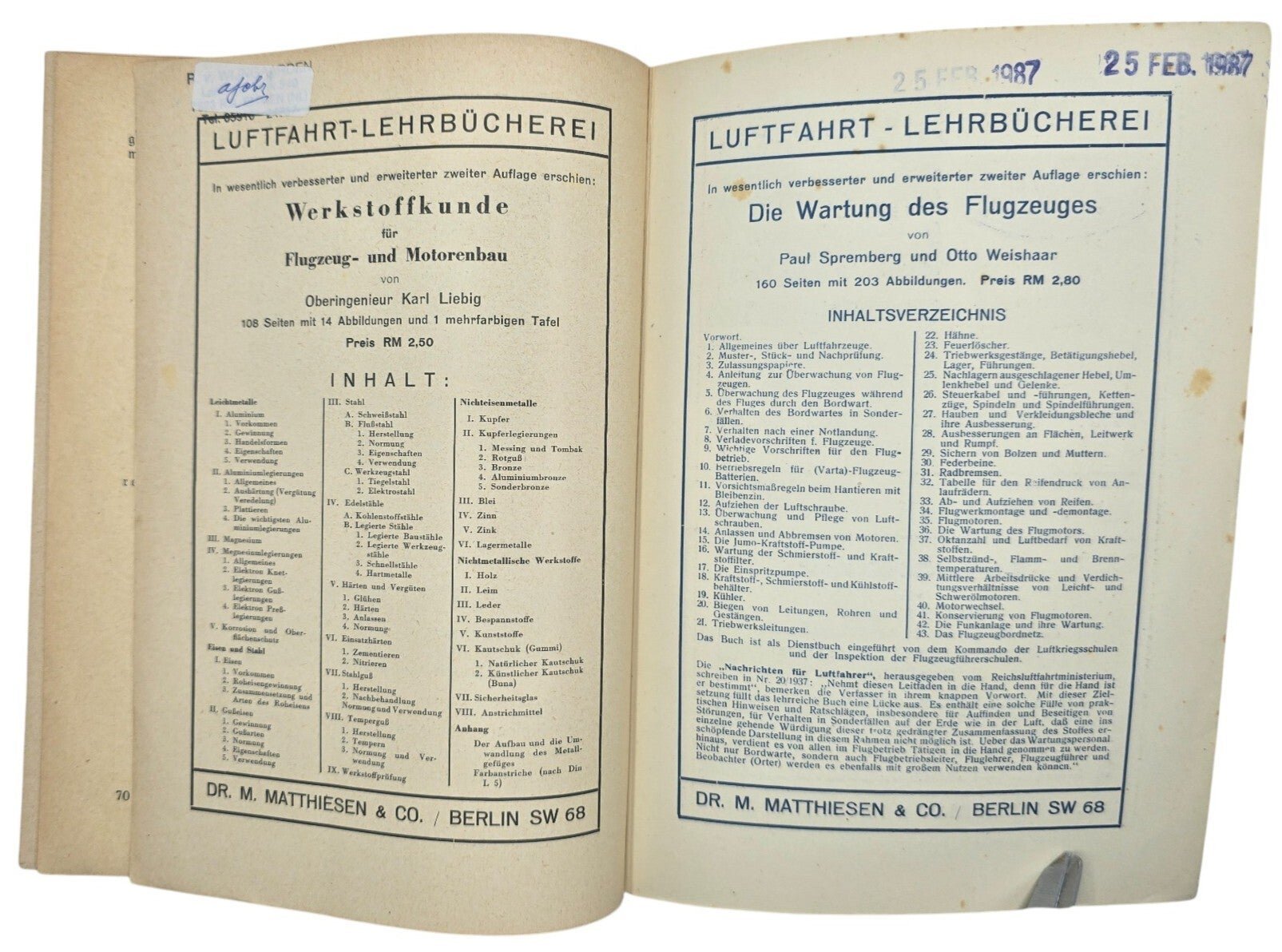 Original WW2 German Luftwaffe Brochure - Luftfahrt- Lehrbücherei Band 16 - Abriss der Instrumentenkunde, Helmut Bürkle (1940) — image 9