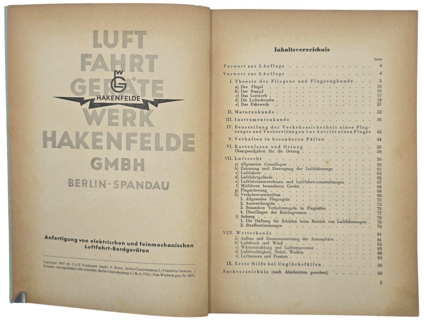 Original WW2 German Luftwaffe Brochure - Die theoretische A2-Prüfung für Motor- und Segelflieger, Dr. A. Bodlee (1941) — image 4