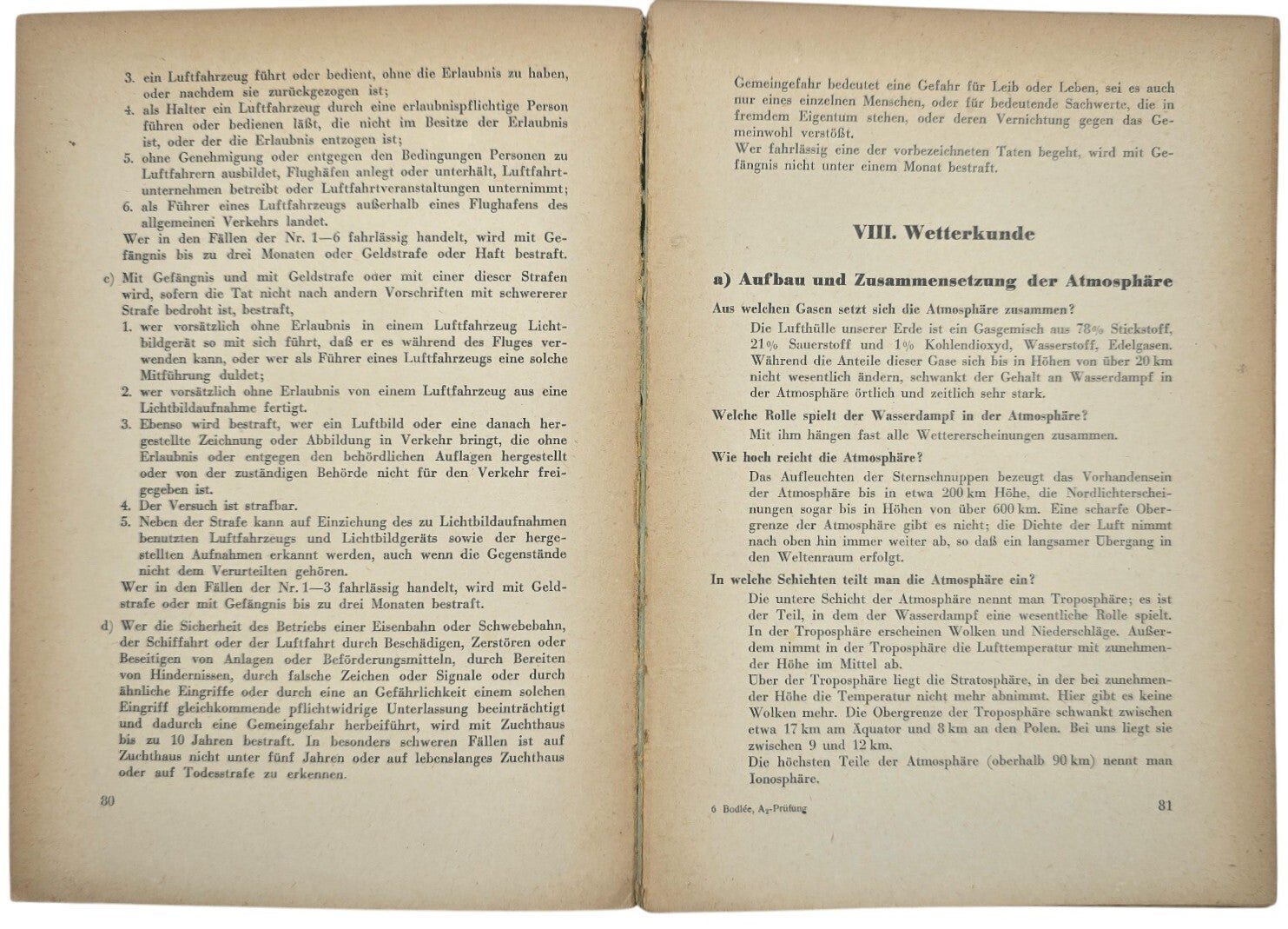 Original WW2 German Luftwaffe Brochure - Die theoretische A2-Prüfung für Motor- und Segelflieger, Dr. A. Bodlee (1941) — image 8