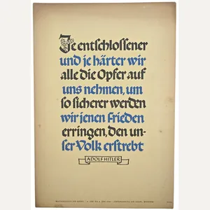 Original WW2 German Poster - NSDAP Wochenspruch folge 2 Juni, …