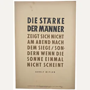Original WW2 German Poster - NSDAP Wochenspruch folge 7-8, Adolf …