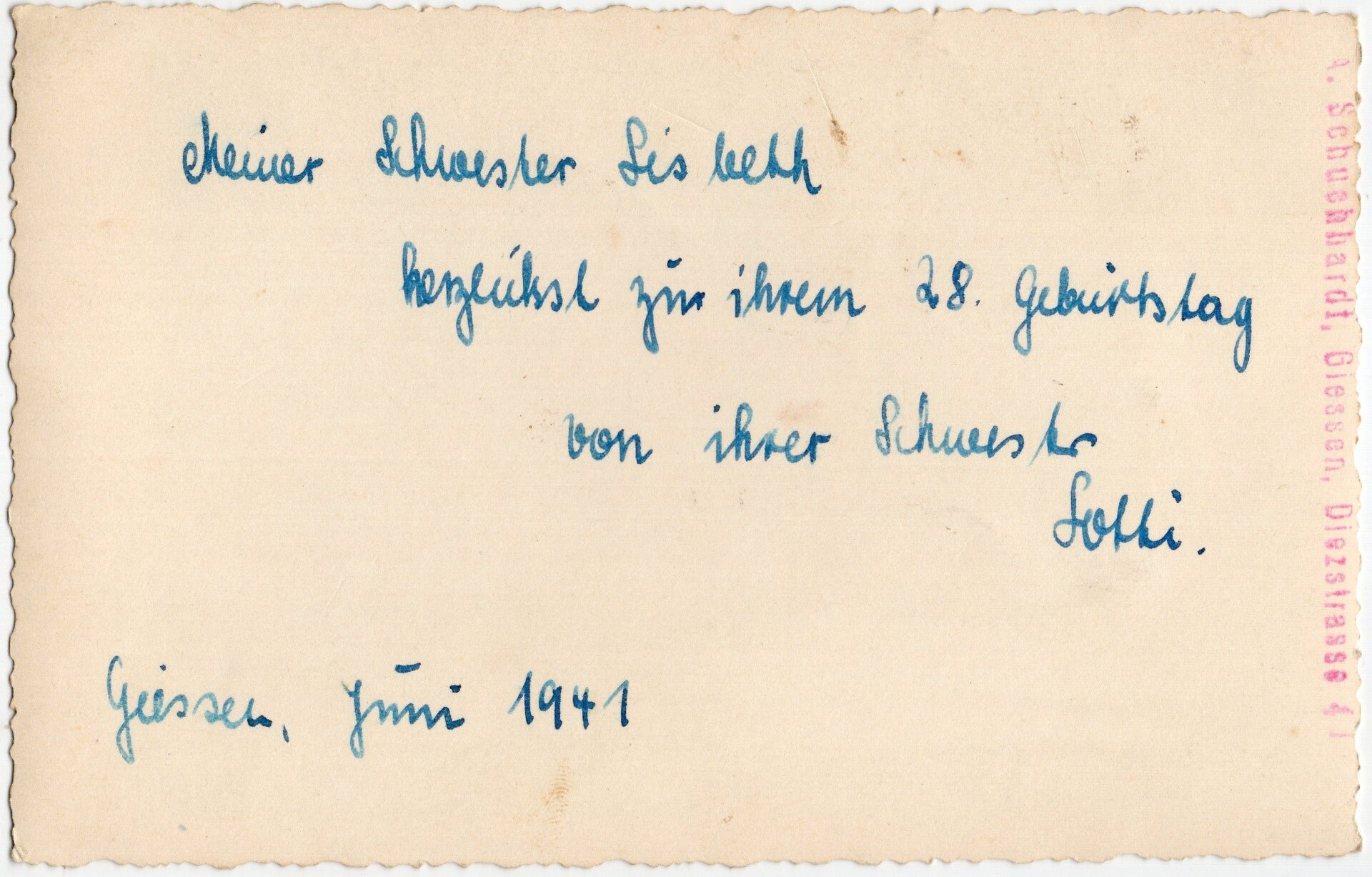 Original WW2 German Portrait Photo - Female Wehrmacht Blitzmadel Giessen, Germany — image 2