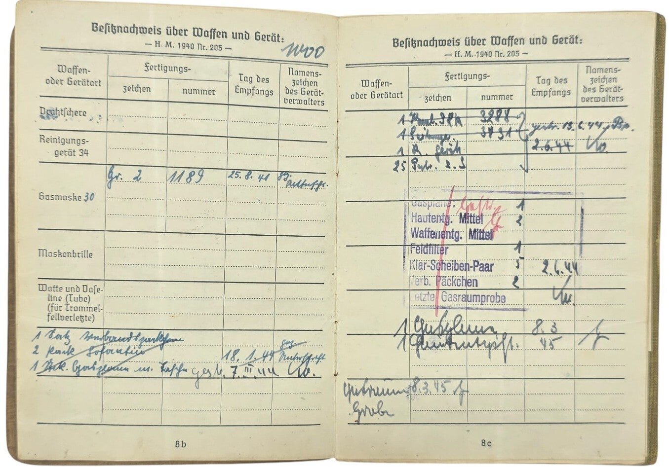 Original WW2 German Document - Wehrmacht Soldbuch Panzer Pionier Ersatz Btl. 208 (1944) — image 4