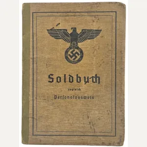 Original WW2 German Document - Wehrmacht Soldbuch Panzer Pionier Ersatz …