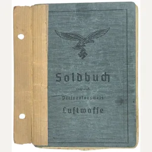 Original WW2 German Document - Luftwaffe Soldbuch Luchtnachrichten Kompanie Jüterbog, …