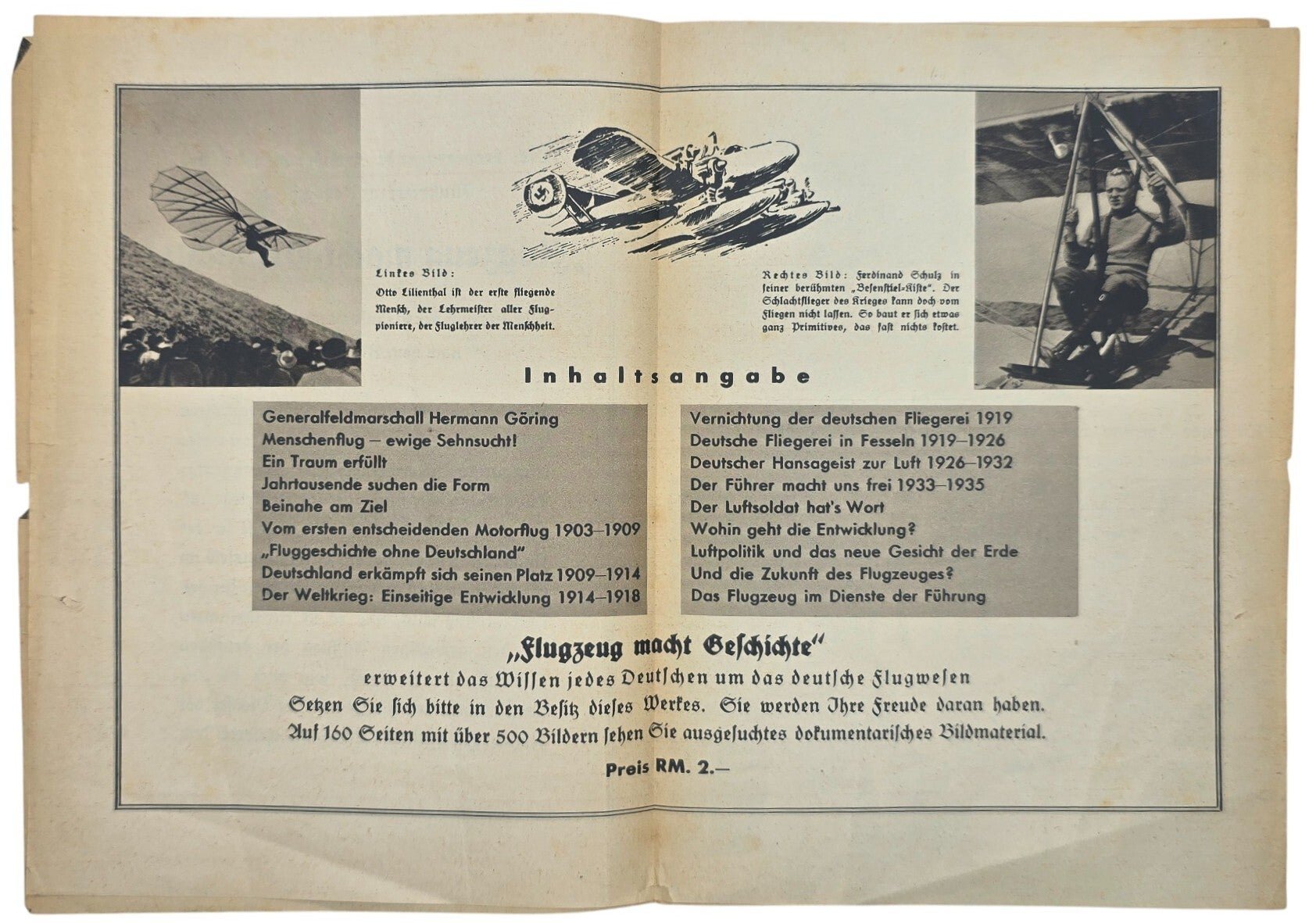 Original WW2 German Document - Advertisement flyer Illustrierter Beobachter Sonderausgabe Flugzeug macht Geschichte (1939) — image 3