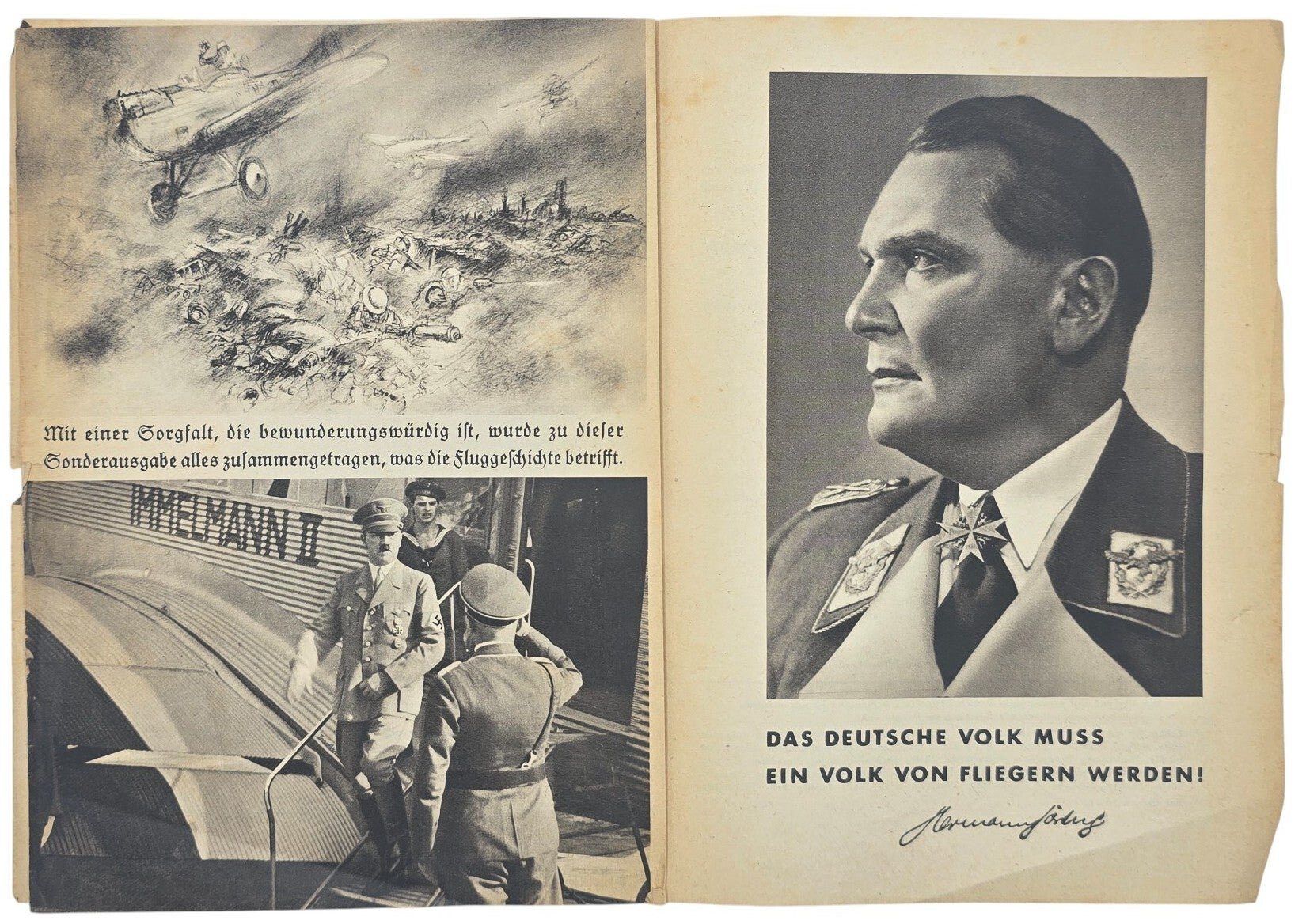 Original WW2 German Document - Advertisement flyer Illustrierter Beobachter Sonderausgabe Flugzeug macht Geschichte (1939) — image 4