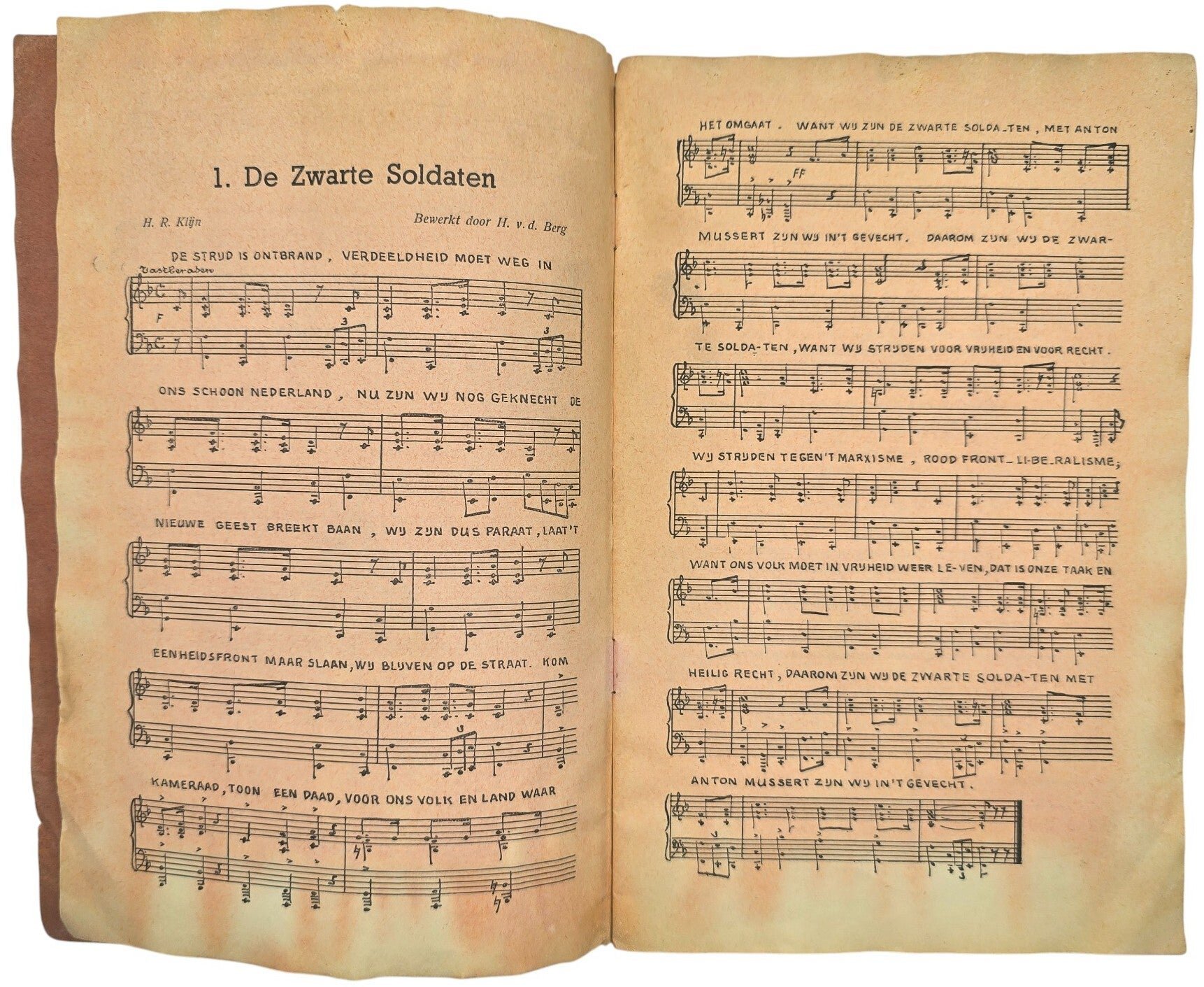 Original WW2 Dutch Collaboration NSB Brochure - Zoo zingt de NSB, zestien Marsch- en Strijdliederen — image 3