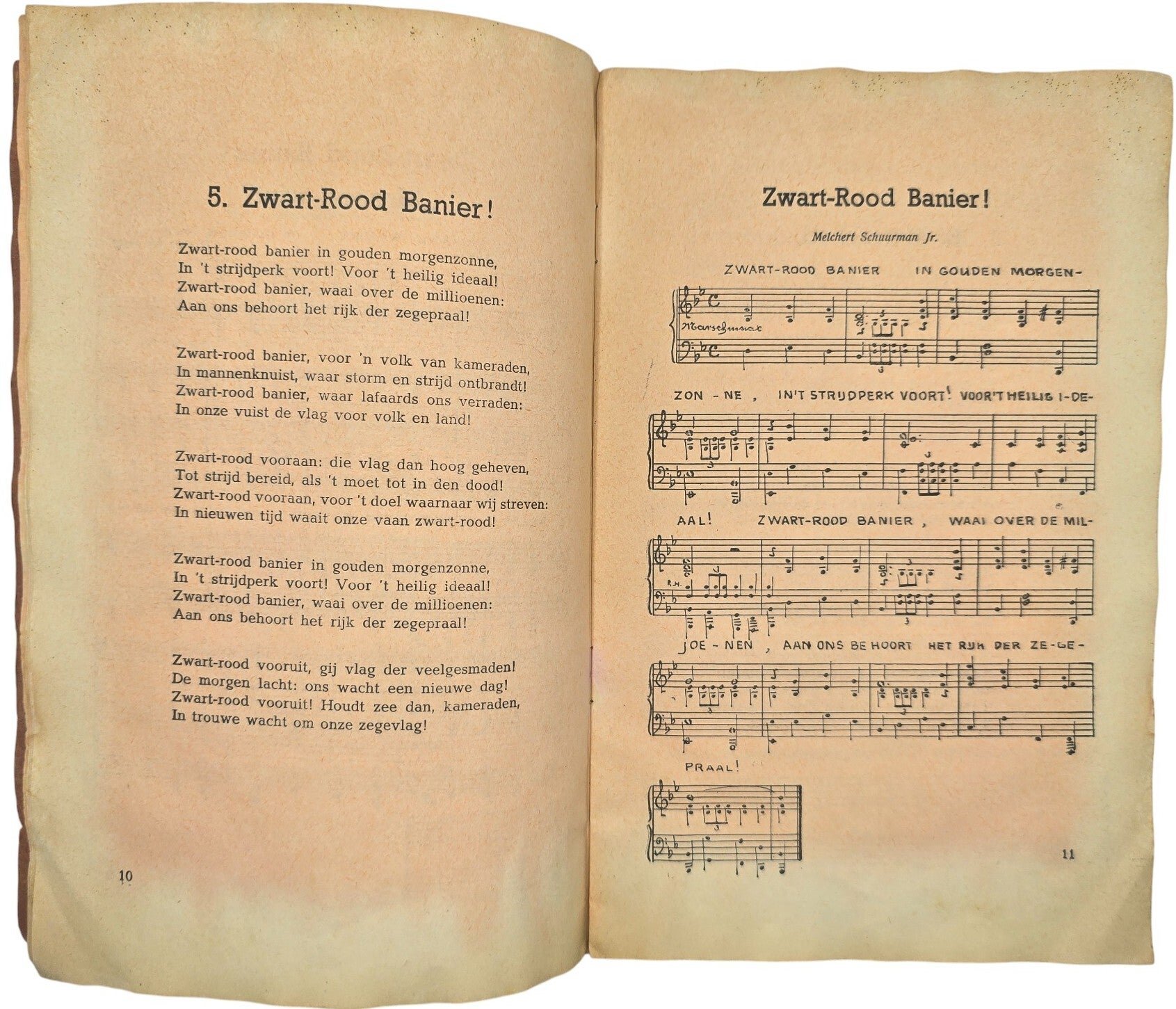 Original WW2 Dutch Collaboration NSB Brochure - Zoo zingt de NSB, zestien Marsch- en Strijdliederen — image 4