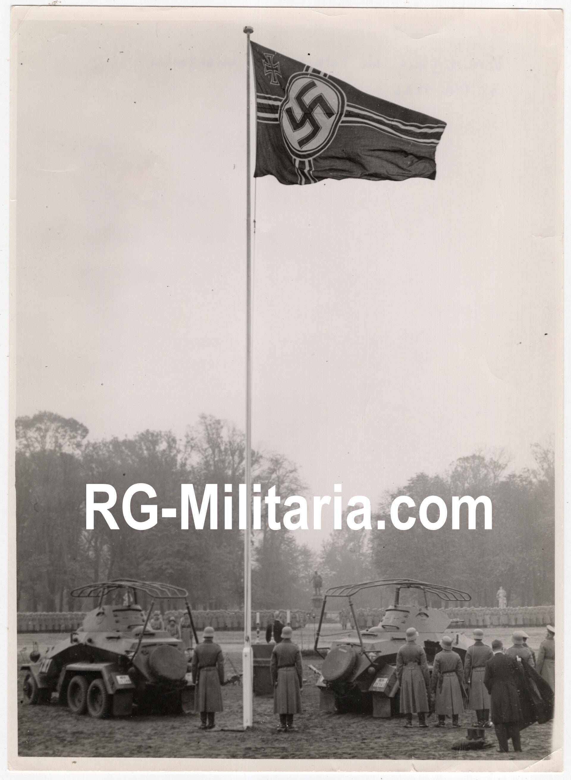 Original WW2 German Press Photo - Panzerspähwagen ceremony Potsdam (1936) — image 3