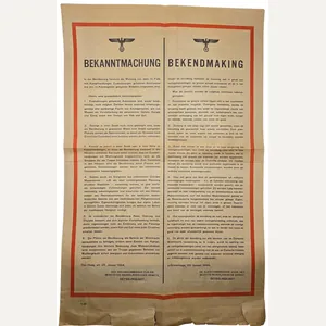 Original WW2 Dutch Poster - Notice against civilians, Seyss-Inquart, The …