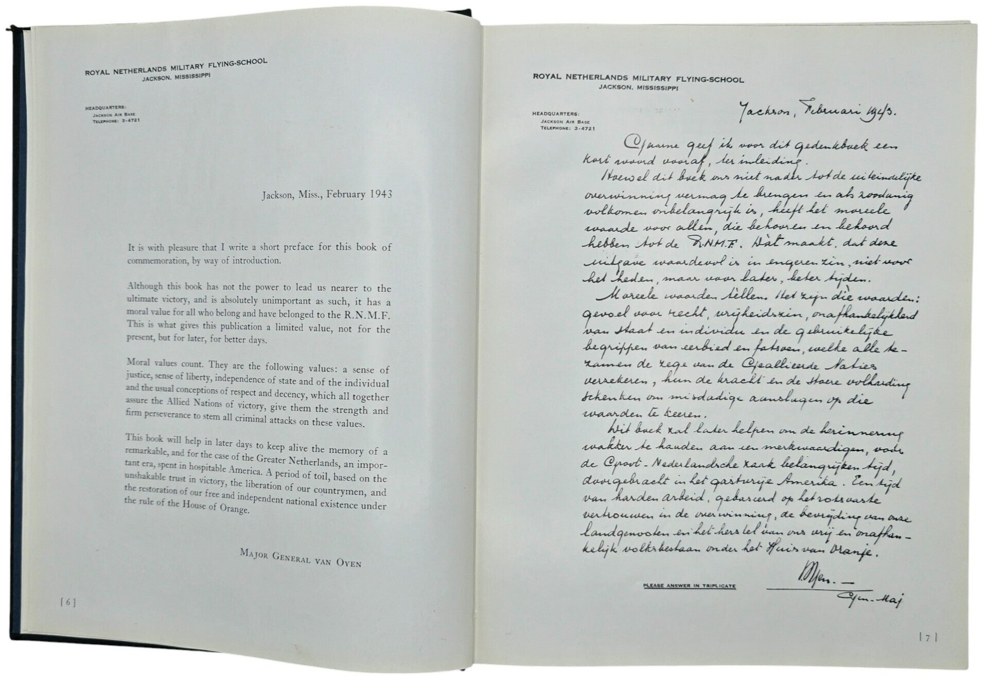 Original WW2 Dutch Book - Royal Netherlands Military Flying School in United States of America (1943) — image 5