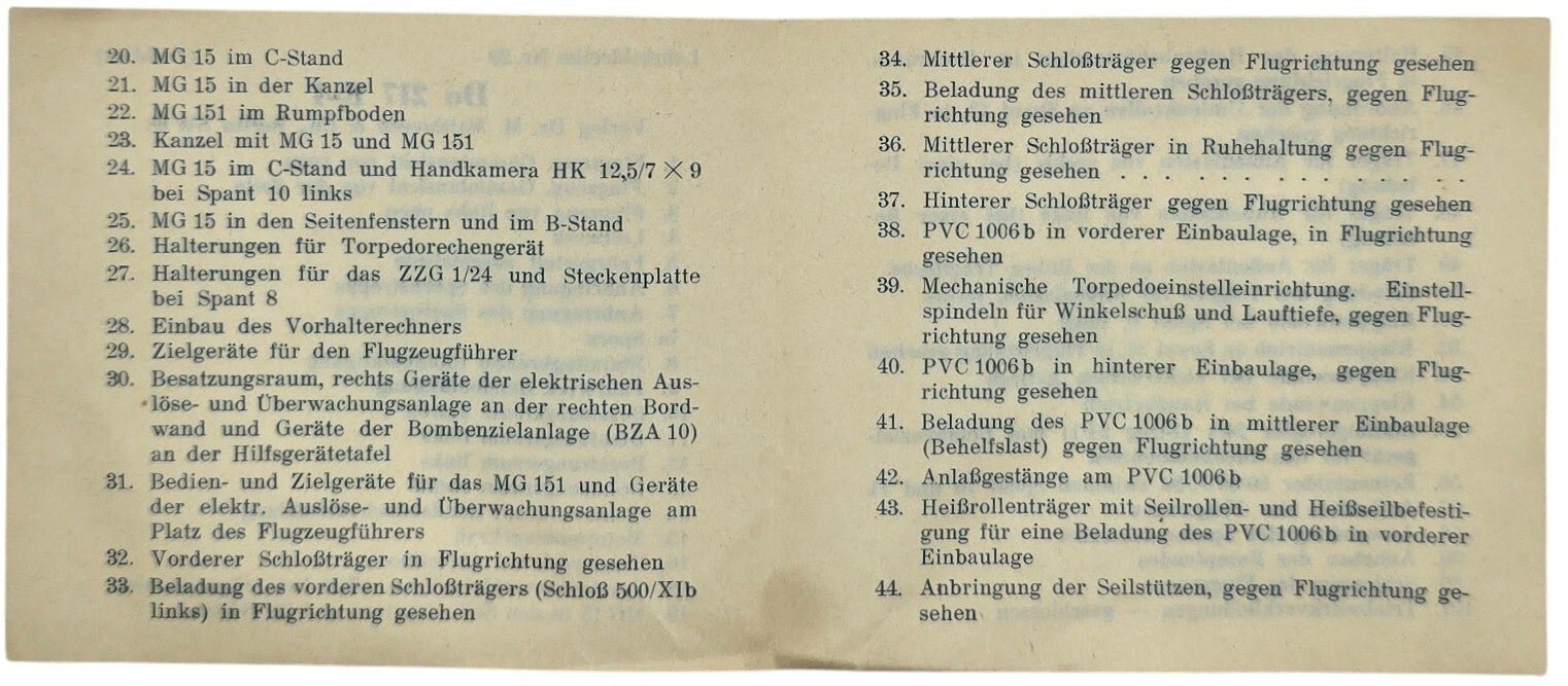 Original WW2 German Luftwaffe Document - Lehrbildreihe Nr. 29, Do. 217 E-1 airplane — image 3