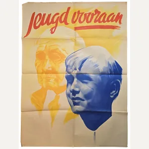 Original WW2 Dutch Collaboration NSB Poster - Jeugd vooraan, Cornelis …