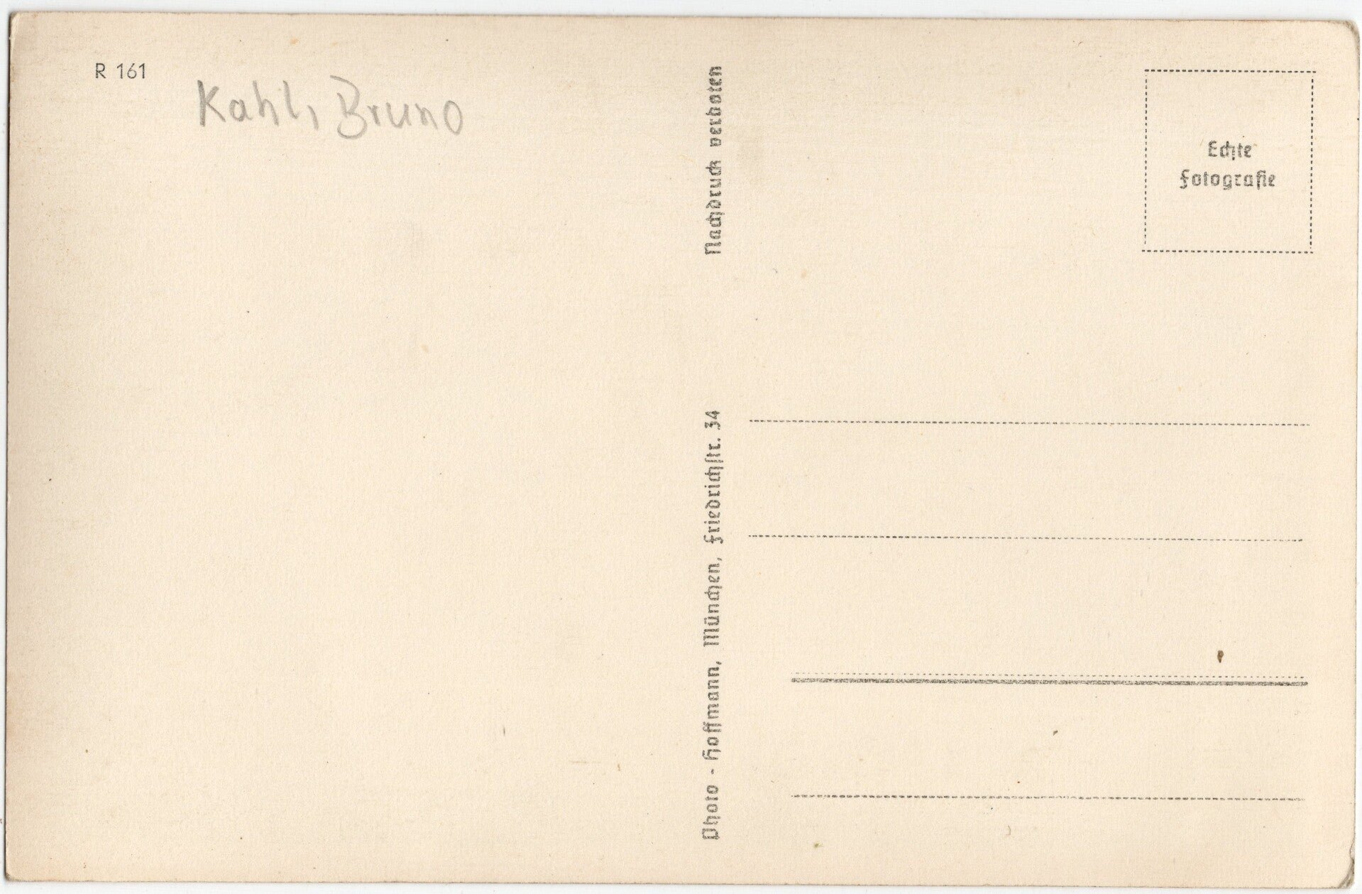 Original WW2 German Postcard - Panzer Knights Cross wearer Major Bruno Kahl — image 2