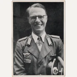 Original WW2 German Postcard - Wehrmacht Knights Cross wearer Major …