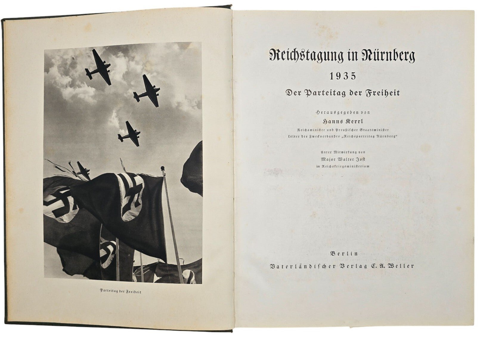 Original WW2 German NSDAP Book - Reichstagung in Nürnberg, Der Parteitag der Freiheit, Hanns Kerrl (1935) — image 2