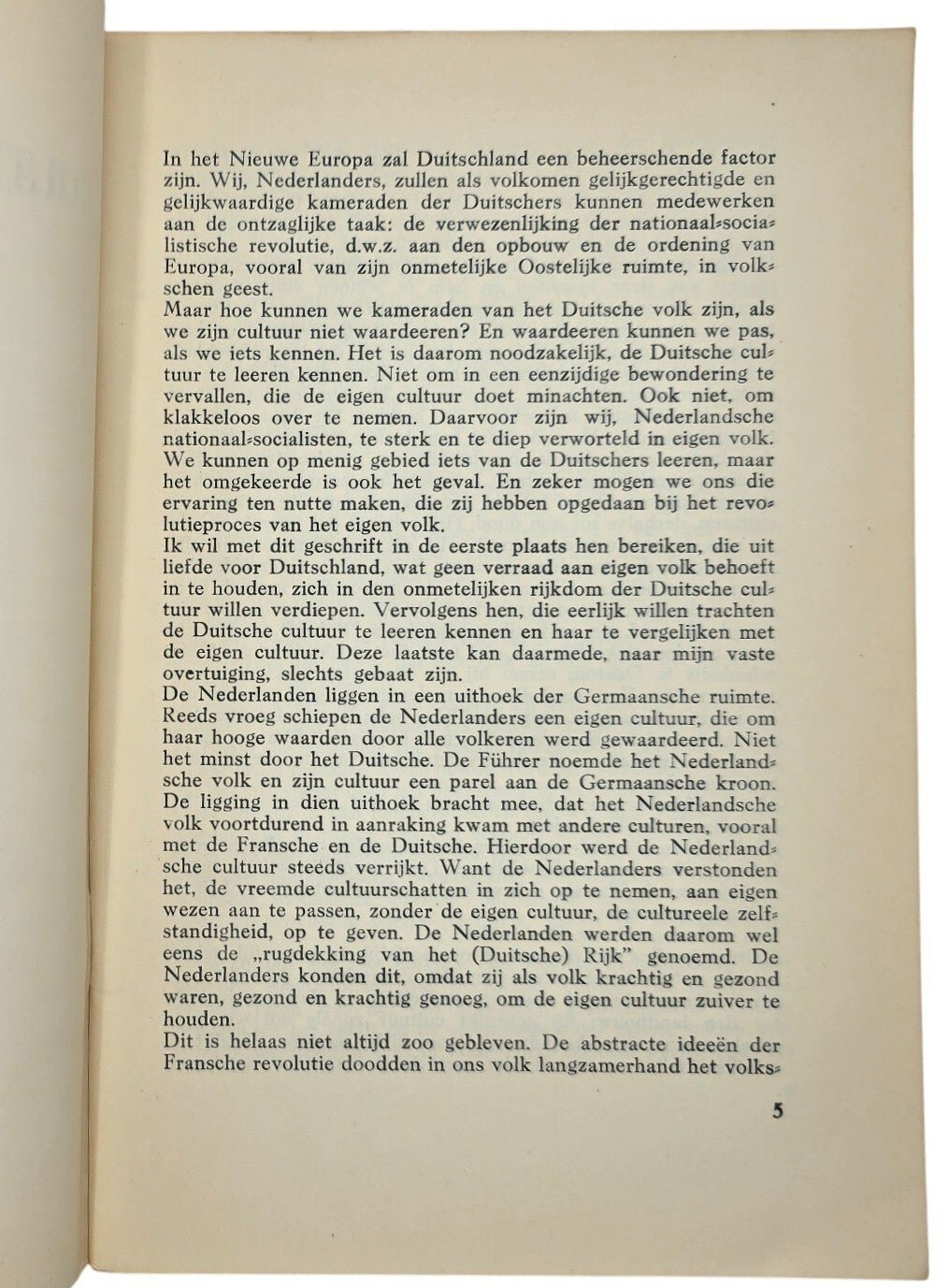 Original WW2 Dutch NSB Collaboration Brochure - Westland serie 3, Volksche Cultureele Opbouw, J. Delsing (1942) — image 4