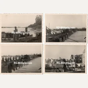 Original WW2 German Photo - German soldiers marching over a …
