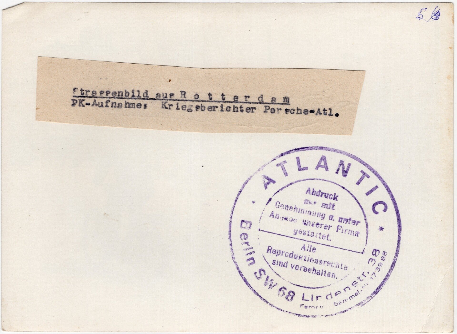 Original WW2 German Press Photo - Dutch police officer in a bombed Rotterdam, Holland, May (1940) — image 2