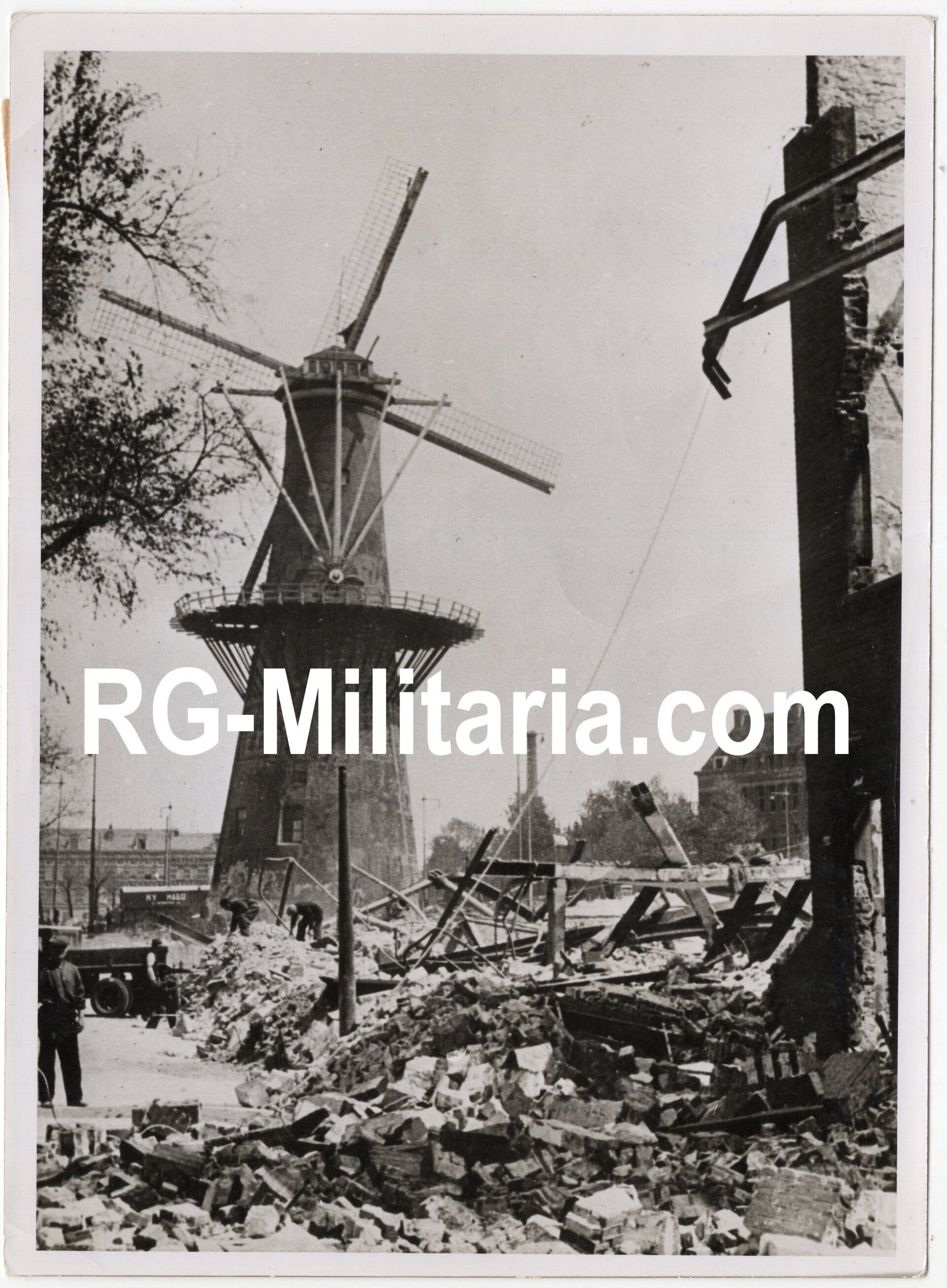 Original WW2 German Press Photo - Destroyed Rotterdam, Holland during the bombing of May (1940) — image 3