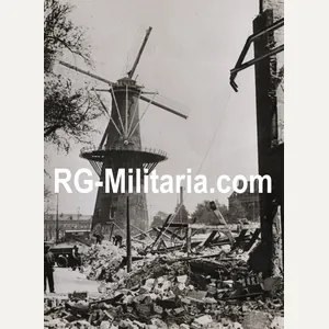Original WW2 German Press Photo - Destroyed Rotterdam, Holland during …