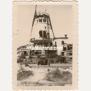 Original WW2 German Photo - Destroyed windmill de Hooge Blekker, …