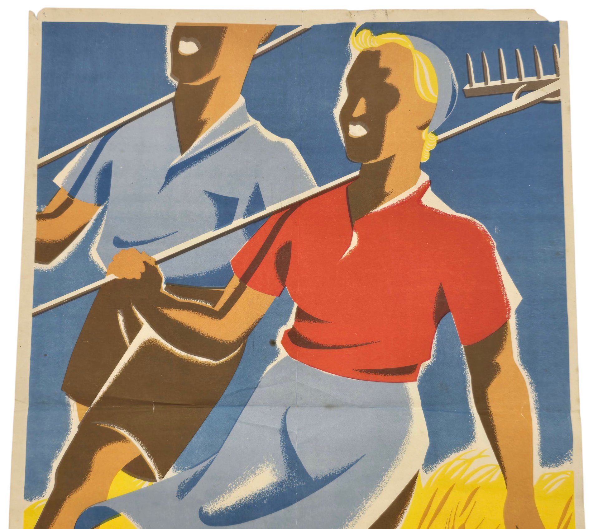 Original WW2 Dutch Collaboration NSB Poster - Kom ook in den Germaanschen Landdienst in het Oosten (1942) — image 2