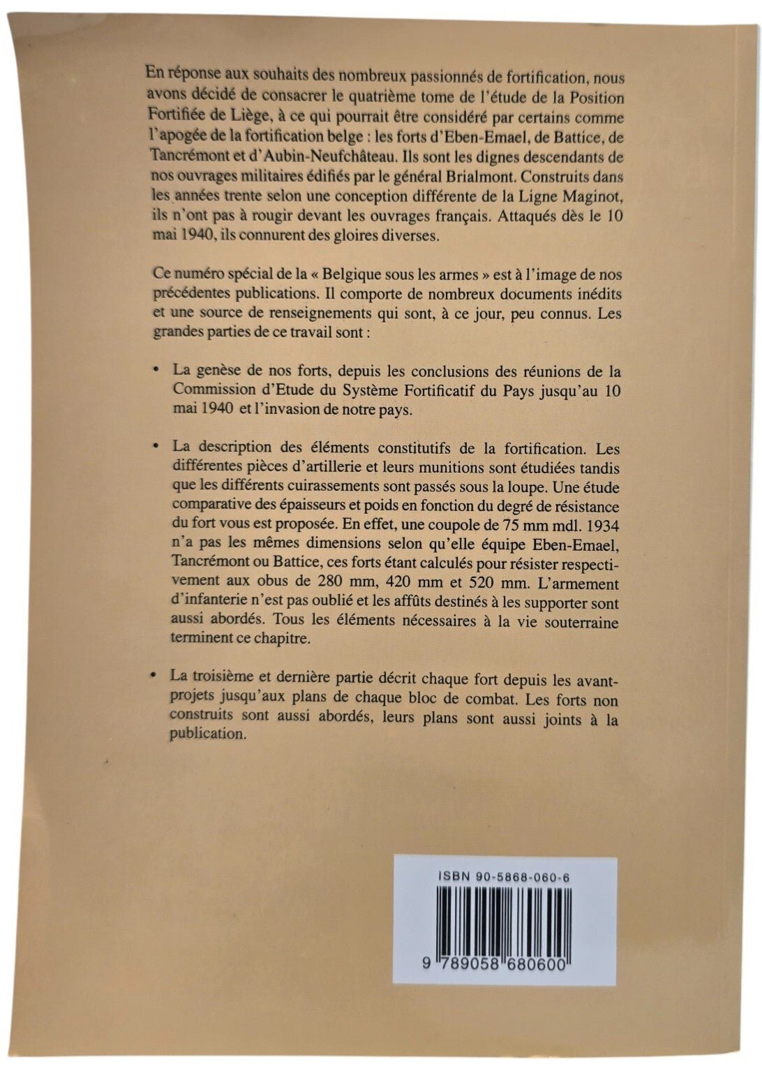 Original French Book – La Position Fortifiée de Liège, Tome 4: Les nouveaux forts, E. Coenen & F. Vernier (1990) — image 4
