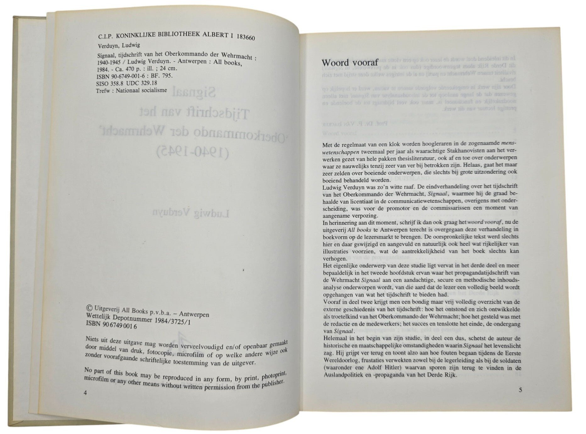 Original Dutch Book – Signal: De geschiedenis van het propagandatijdschrift Signal, Ludwig Verduyn (1984) — image 2