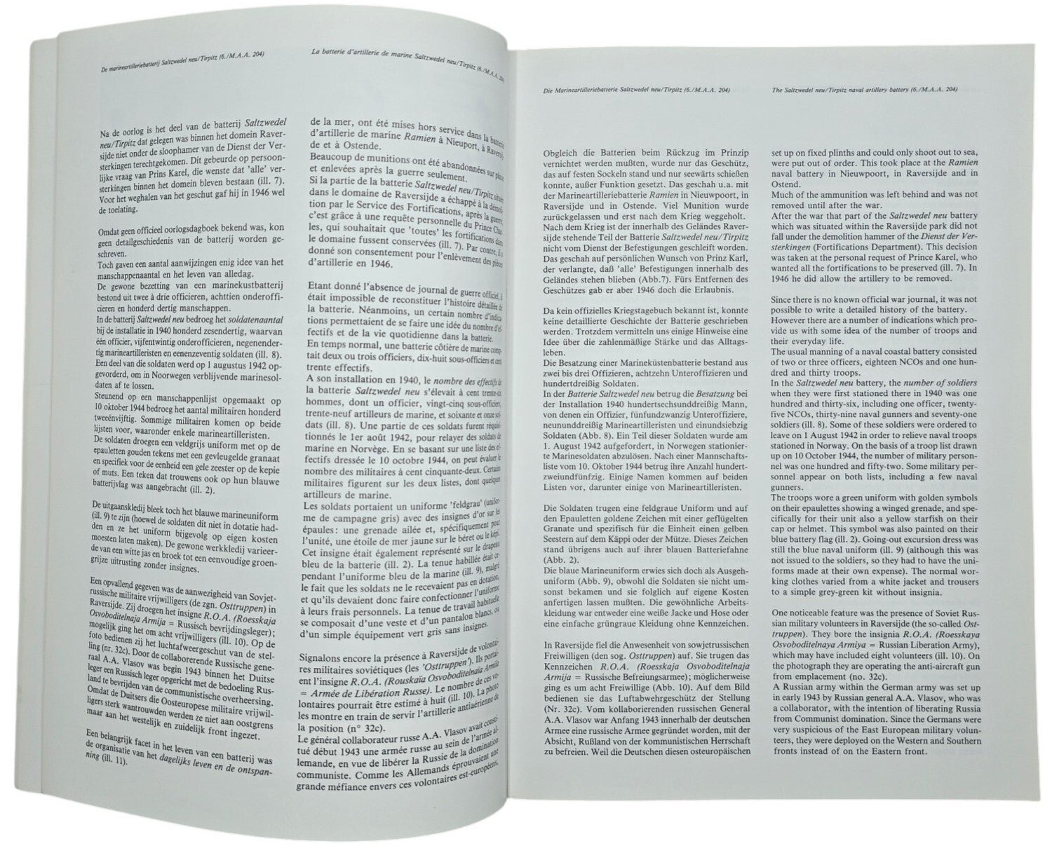 Original Dutch Brochure – Raversijde 1940–1944: De Atlantikwall – Batterij Saltzwedel Neu / Tirpitz, Mariette Jacobs (1995) — image 3