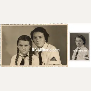 Original WW2 German Photo - Portrait HJ Hitler Jugend girls …
