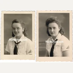 Original WW2 German Photo - Portrait HJ Hitler Jugend girls …