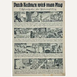 Original WW2 German Document - Durch Rechnen wird man flug