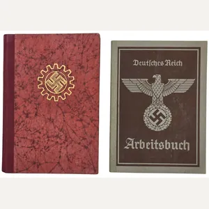 Original WW2 German Document - Arbeitsbuch and DAF Mitgliedsbuch set …